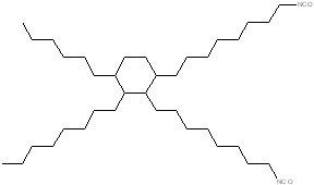 Structuresx of dimer fatty acid-base diisocyanate